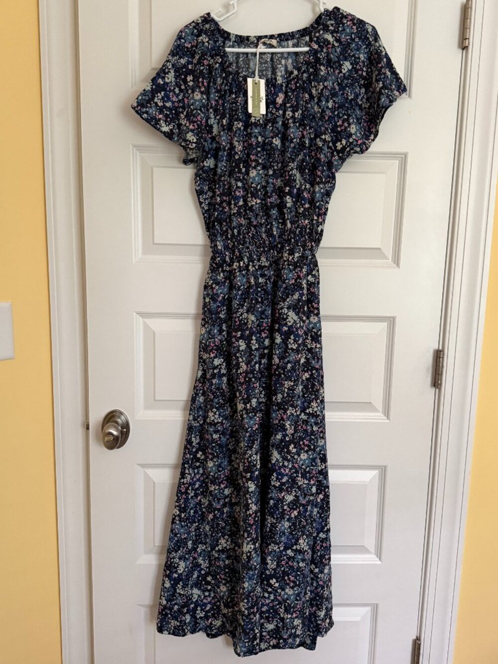 Women's Marine Layer Charlotte Midi Dress, Faded Blue Floral, Small